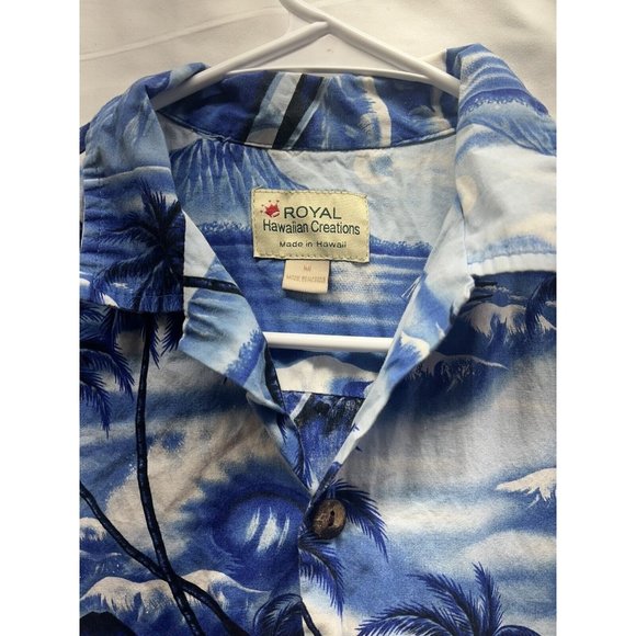 Royal‎ Hawaiian Creations Aloha Mens Size Medium Shirt Blue - Picture 2 of 3